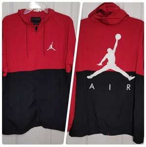 Jordan Two-Tone Red and Black Windbreaker